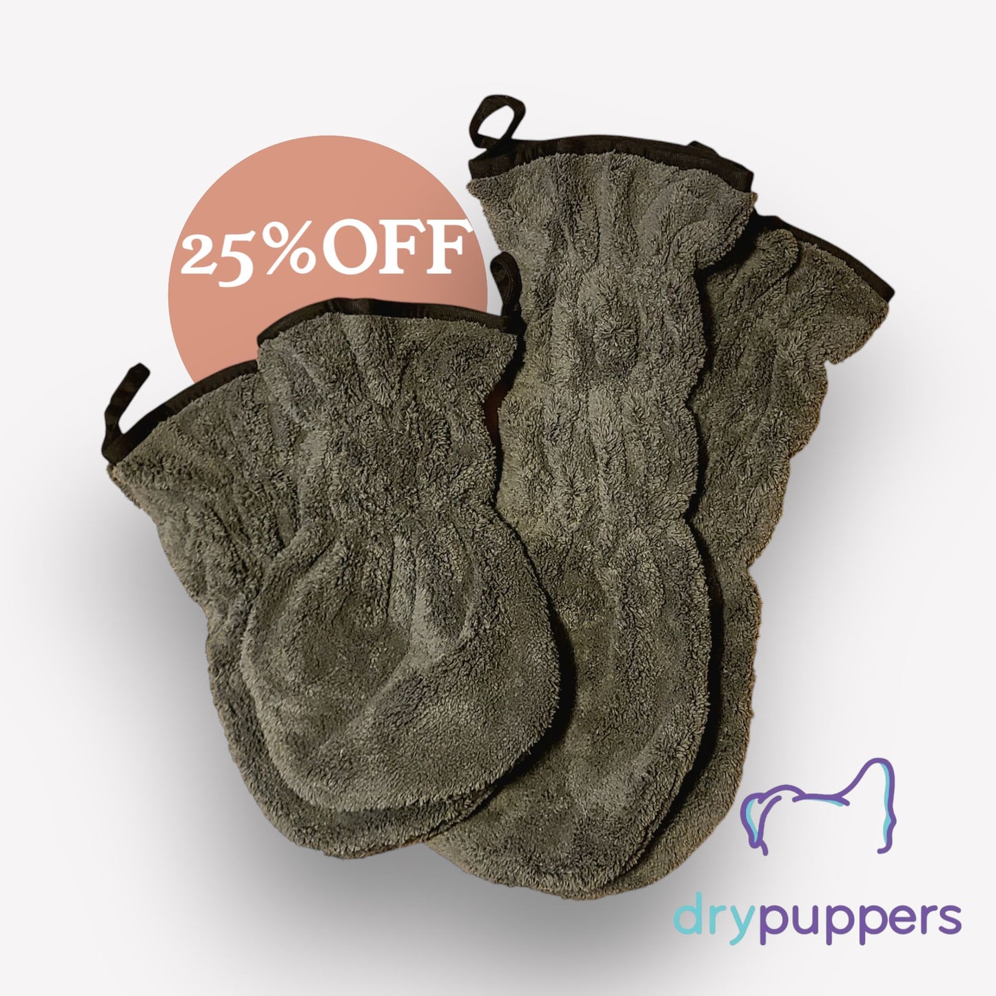 Big Paw + Little Paw Dog Drying Towel Mitt Bundle