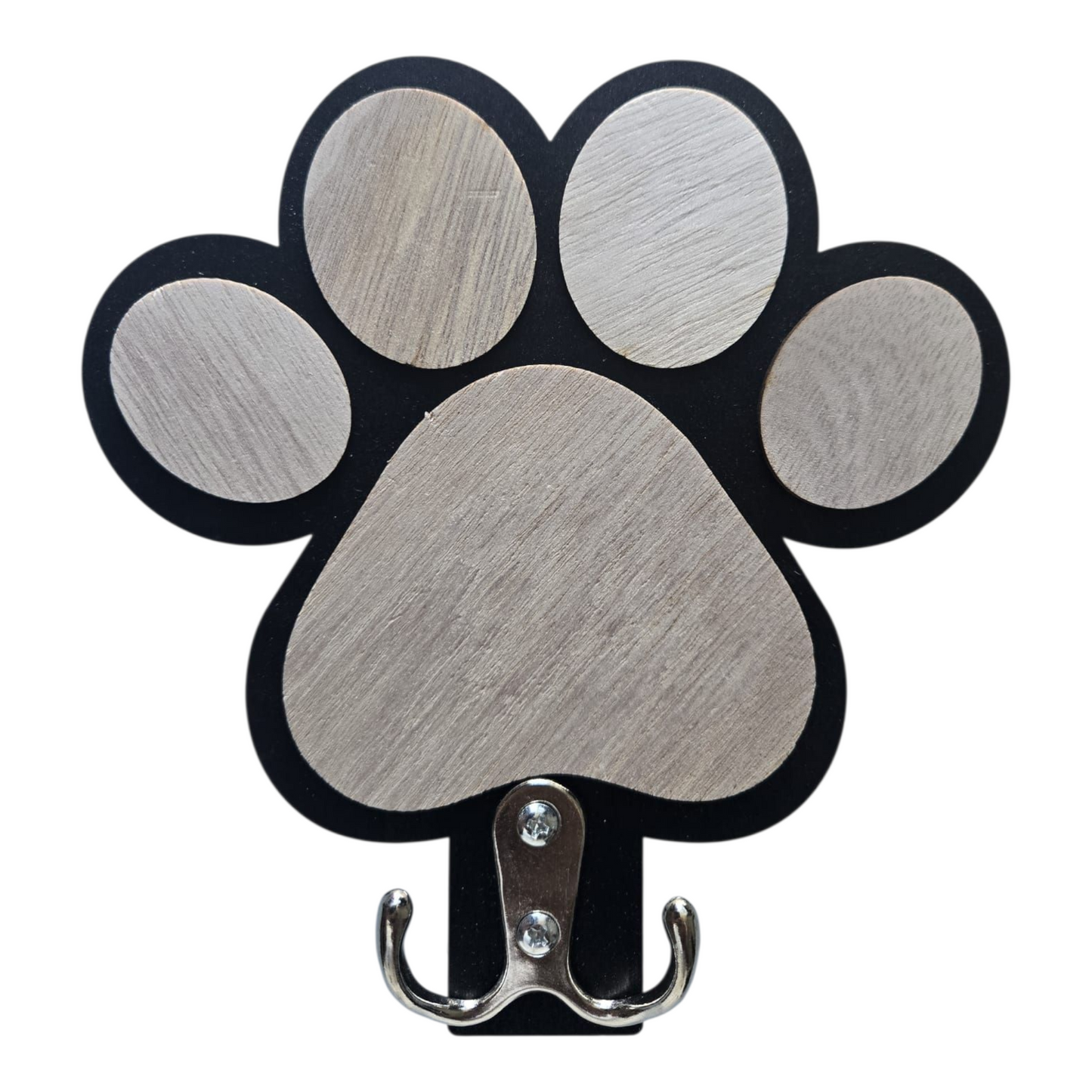 Paw Print Wall Hook - Black