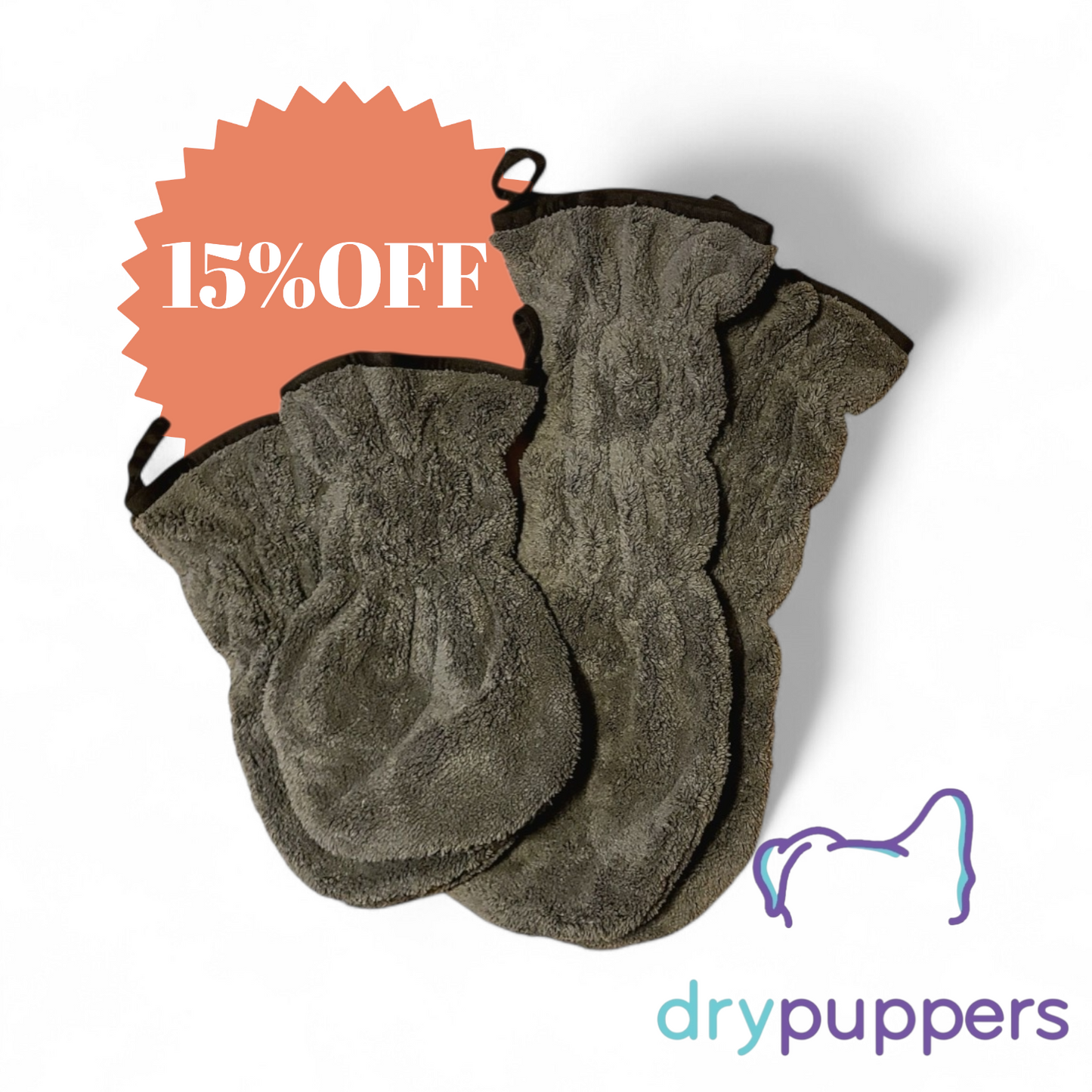 Ensemble de serviettes et de gants de séchage pour chien Big Paw + Little Paw