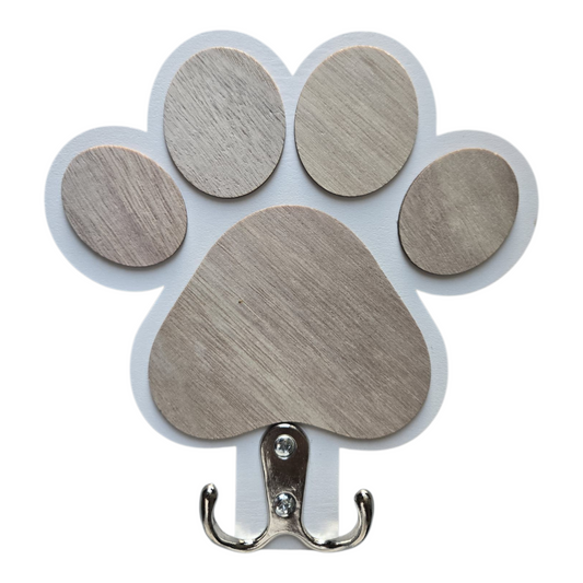 Paw Print Wall Hook - White